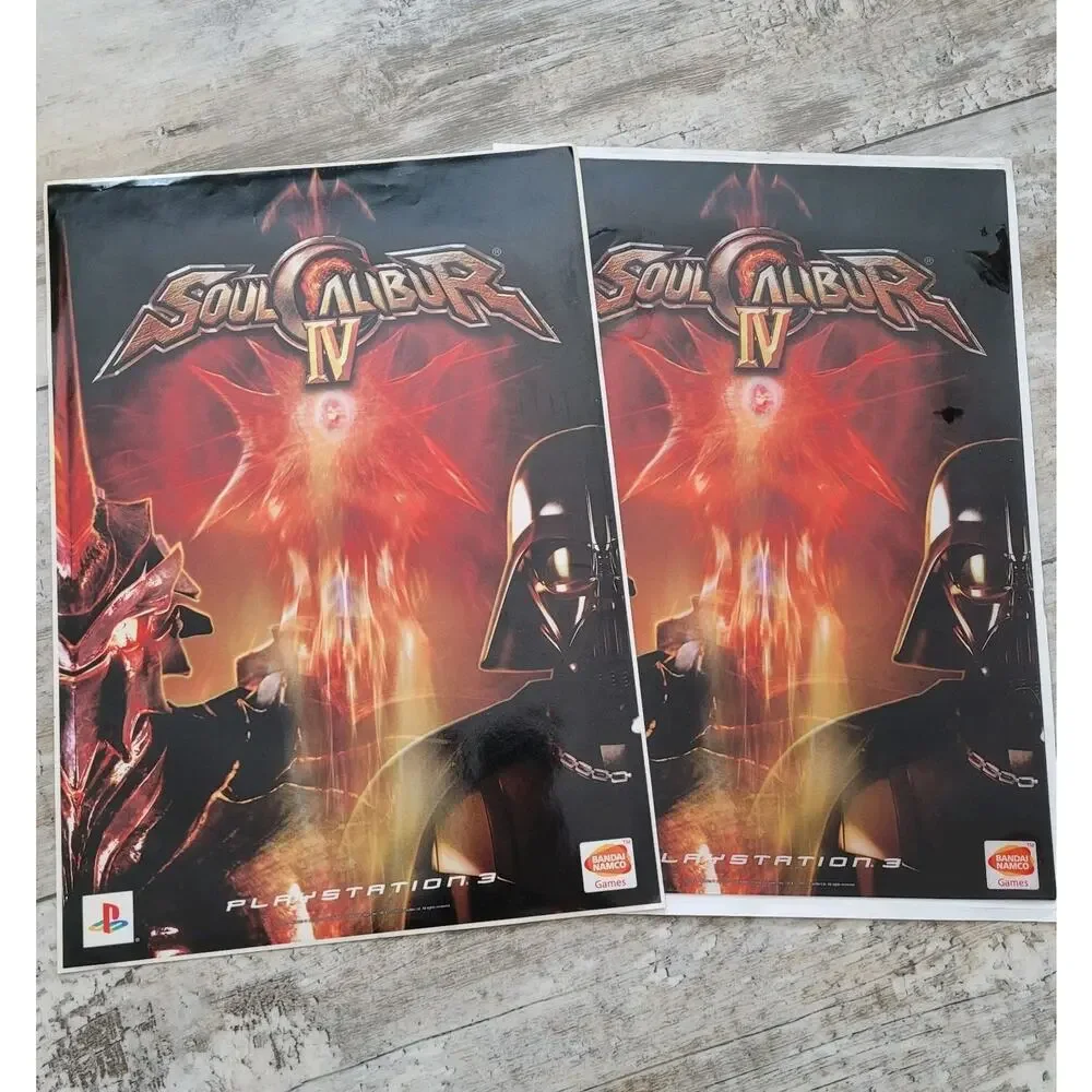 MINT SoulCalibur IV Darth Vader PS3 Promo Set - Rigid & Paper Variants UNPEELED